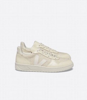 Χαμηλα Sneakers ανδρικα Veja V-10 J-mesh Jute Μπεζ ασπρα | VIF4530JM