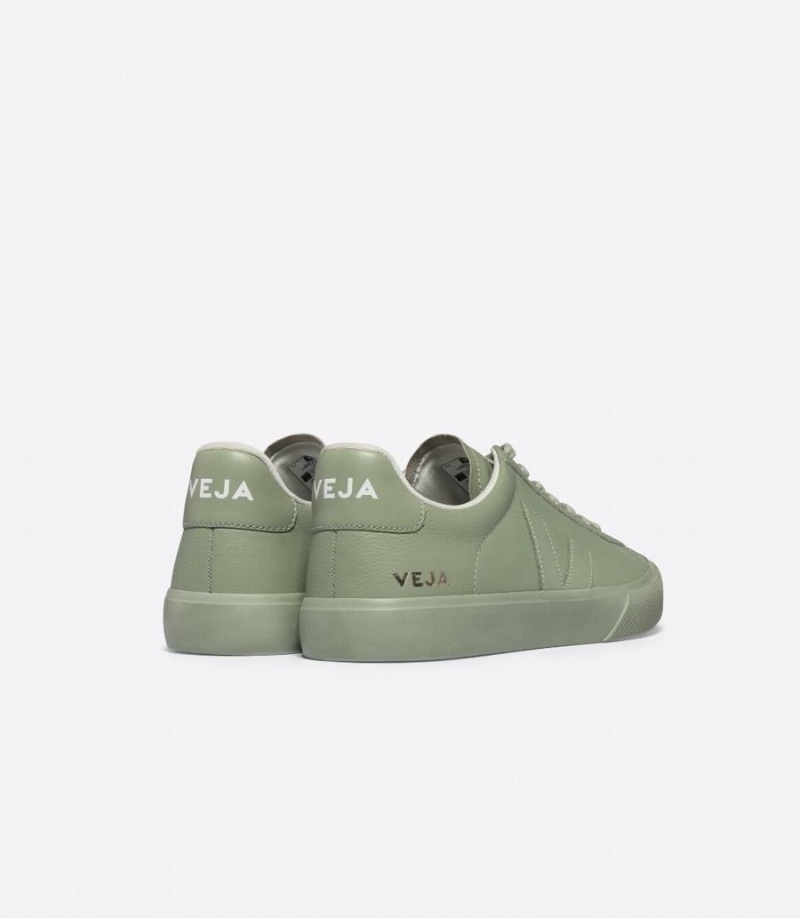 Χαμηλα Sneakers ανδρικα Veja Campo Chromefree δερματινα ανοιχτο πρασινο | XFQ3186IT