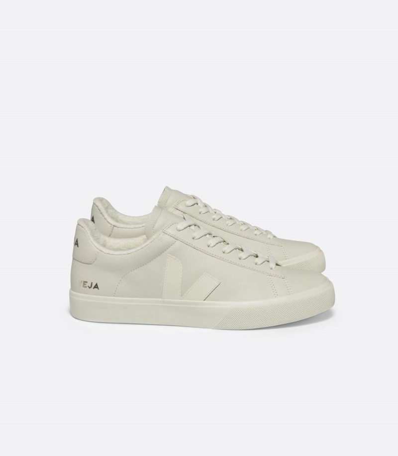 Χαμηλα Sneakers γυναικεια Veja Campo Fured Chromefree δερματινα ασπρα | PDS8413RU