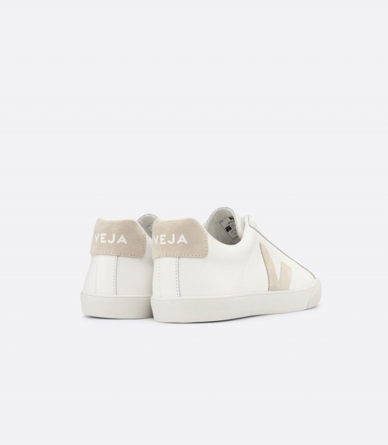 Χαμηλα Sneakers ανδρικα Veja Esplar δερματινα Sable ασπρα καφε | XAK5698ON