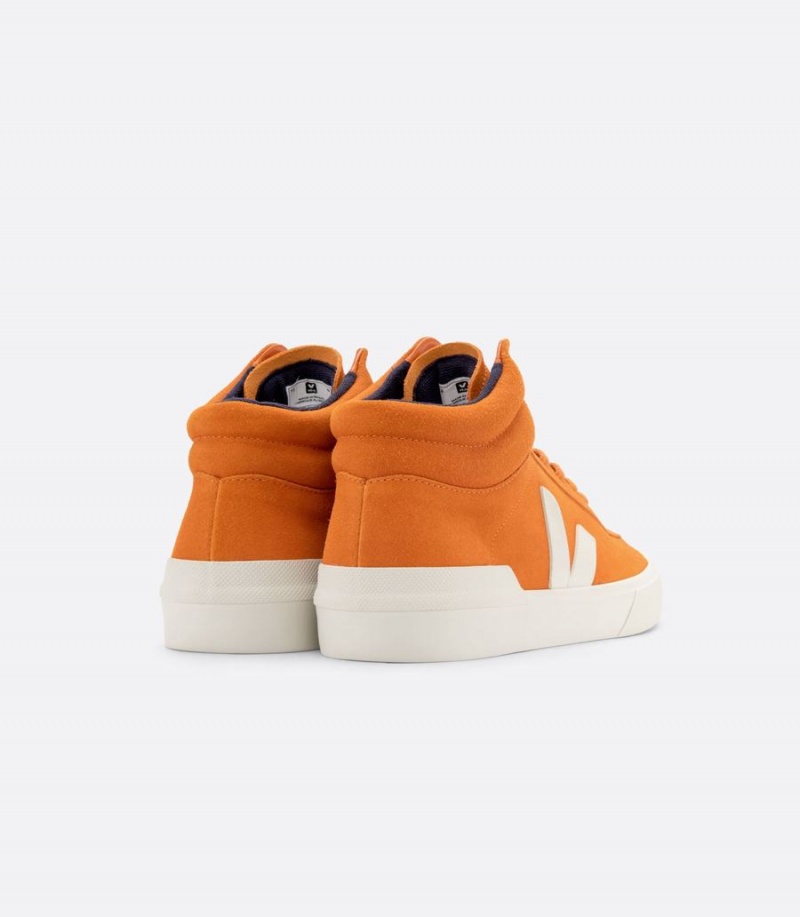 Ψηλα Sneakers ανδρικα Veja Minotaur σουετ Pumpkin πορτοκαλι | CVM3084NO