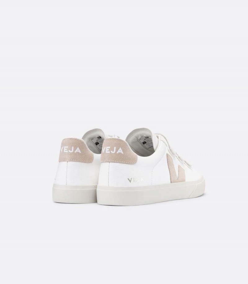 Χαμηλα Sneakers γυναικεια Veja Recife Chromefree δερματινα Sable ασπρα Μπεζ | ZNM7837MN
