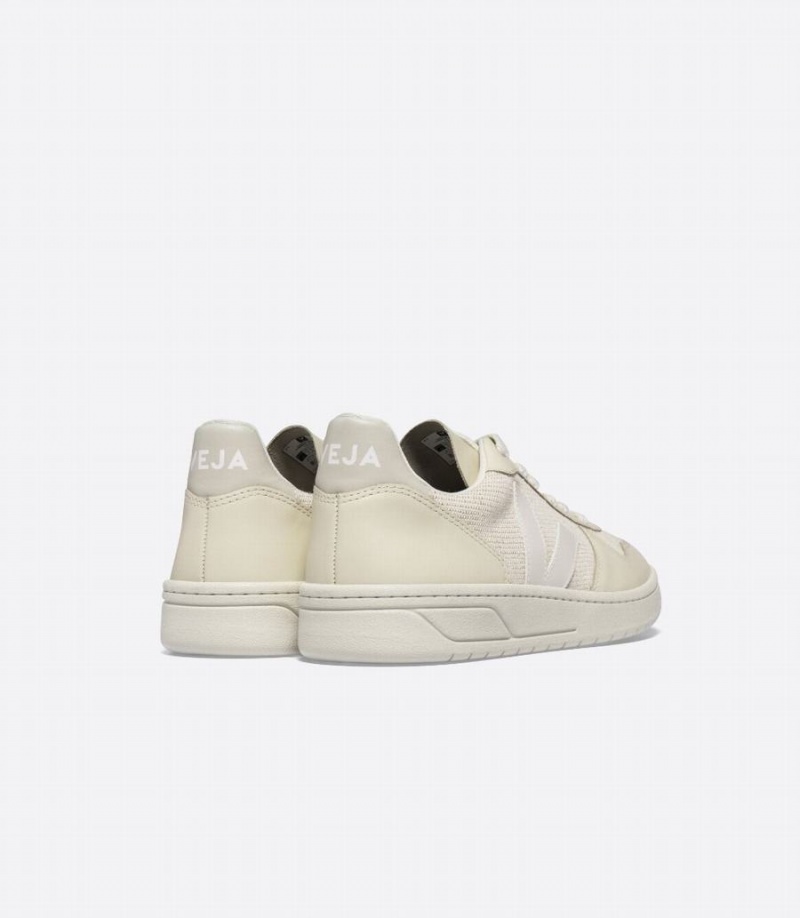 Χαμηλα Sneakers ανδρικα Veja V-10 J-mesh Jute Μπεζ ασπρα | VIF4530JM