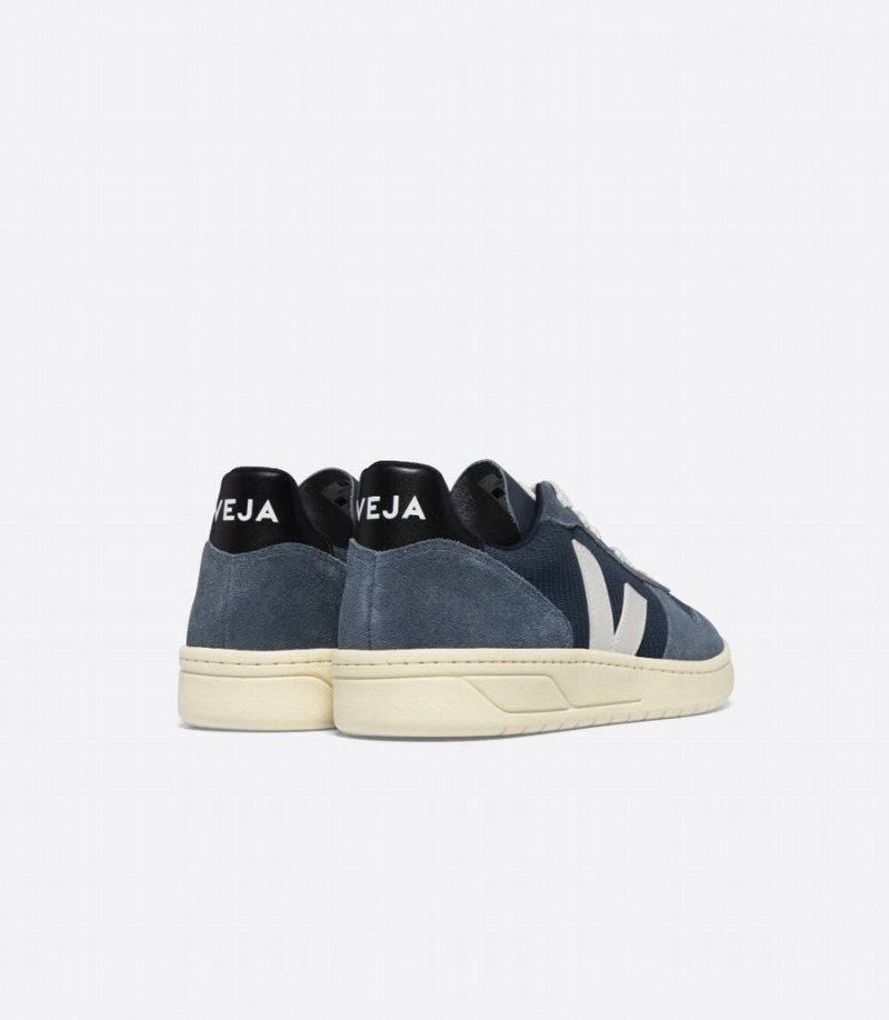 Χαμηλα Sneakers ανδρικα Veja V-10 Ripstop Βάρκας μπλε ασπρα | AFL4810QD