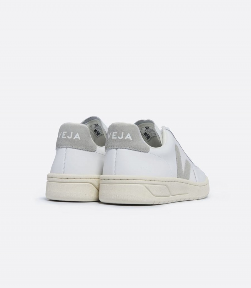 Χαμηλα Sneakers ανδρικα Veja V-12 δερματινα ασπρα ανοιχτο γκρι | JTY6998NK