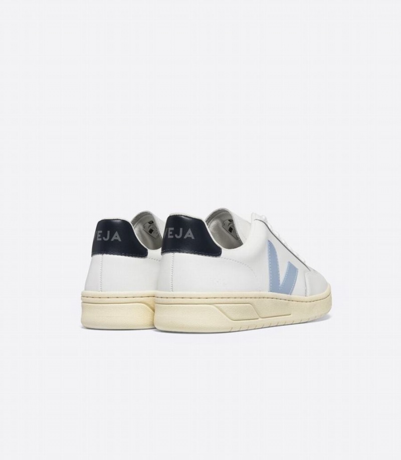 Χαμηλα Sneakers γυναικεια Veja V-12 δερματινα Βάρκας ασπρα μπλε μαυρα | BGF518BL