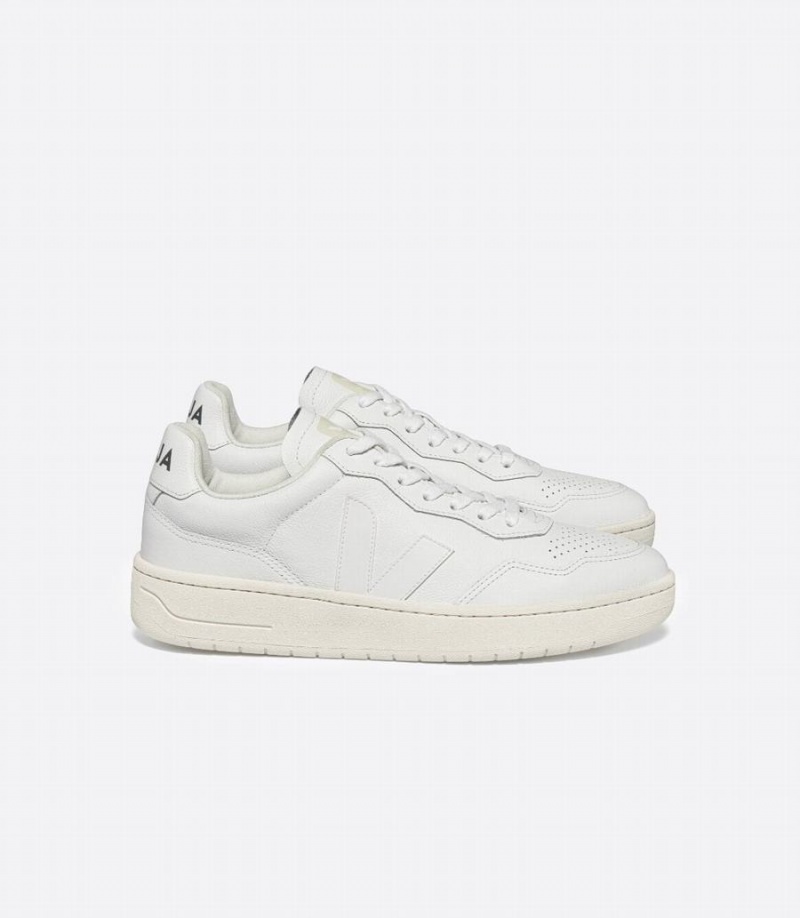 Χαμηλα Sneakers ανδρικα Veja V-90 δερματινα ασπρα | OYJ7393QC