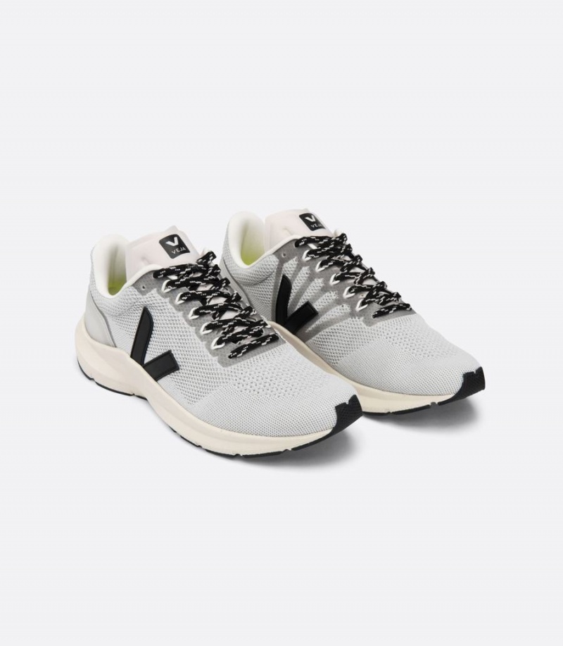 Παπουτσια για Τρεξιμο ανδρικα Veja Marlin V-knit Polar γκρι μαυρα | ZEC157PQ